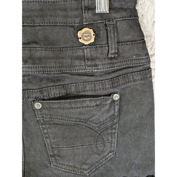 1st kiss black shorts high rise button fly size 7 - Picture 5 of 8